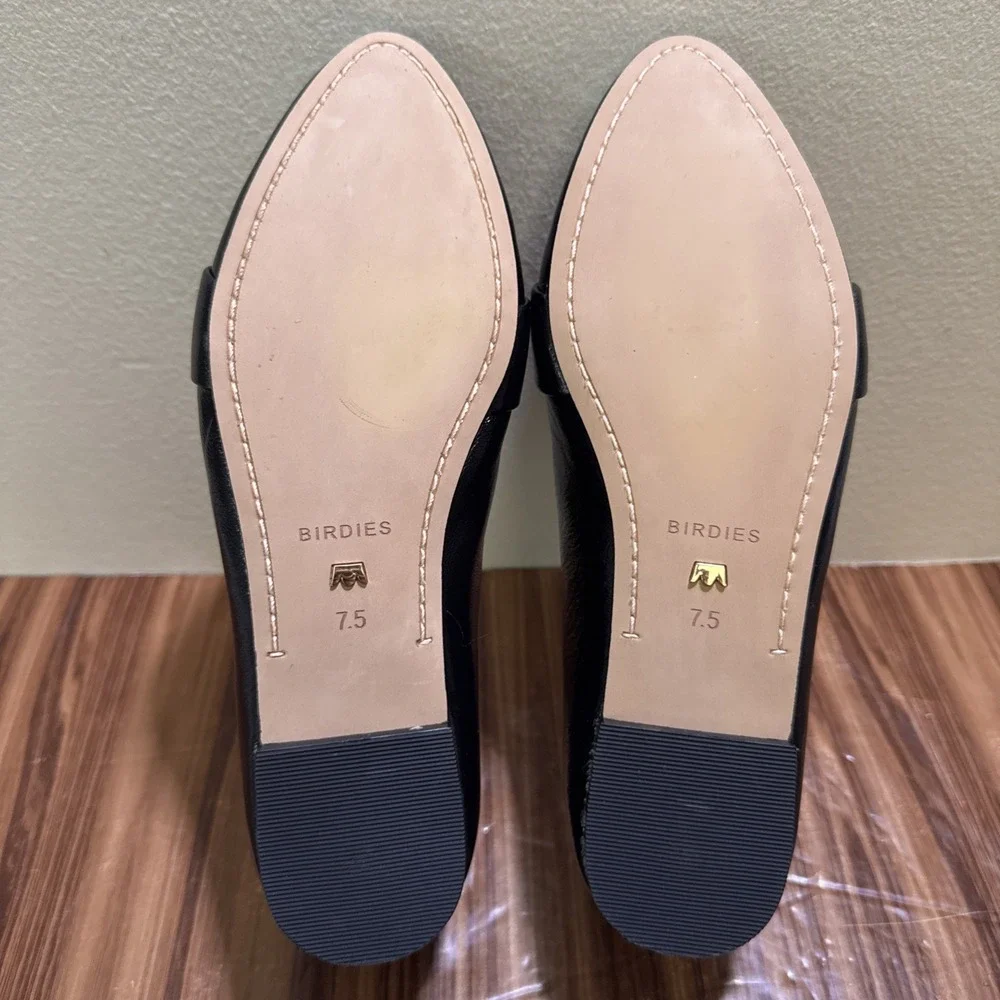 Birdies Sparrow Loafer Size 7.5 Black Licorice Suede‎ Point Toe - Picture 9 of 9